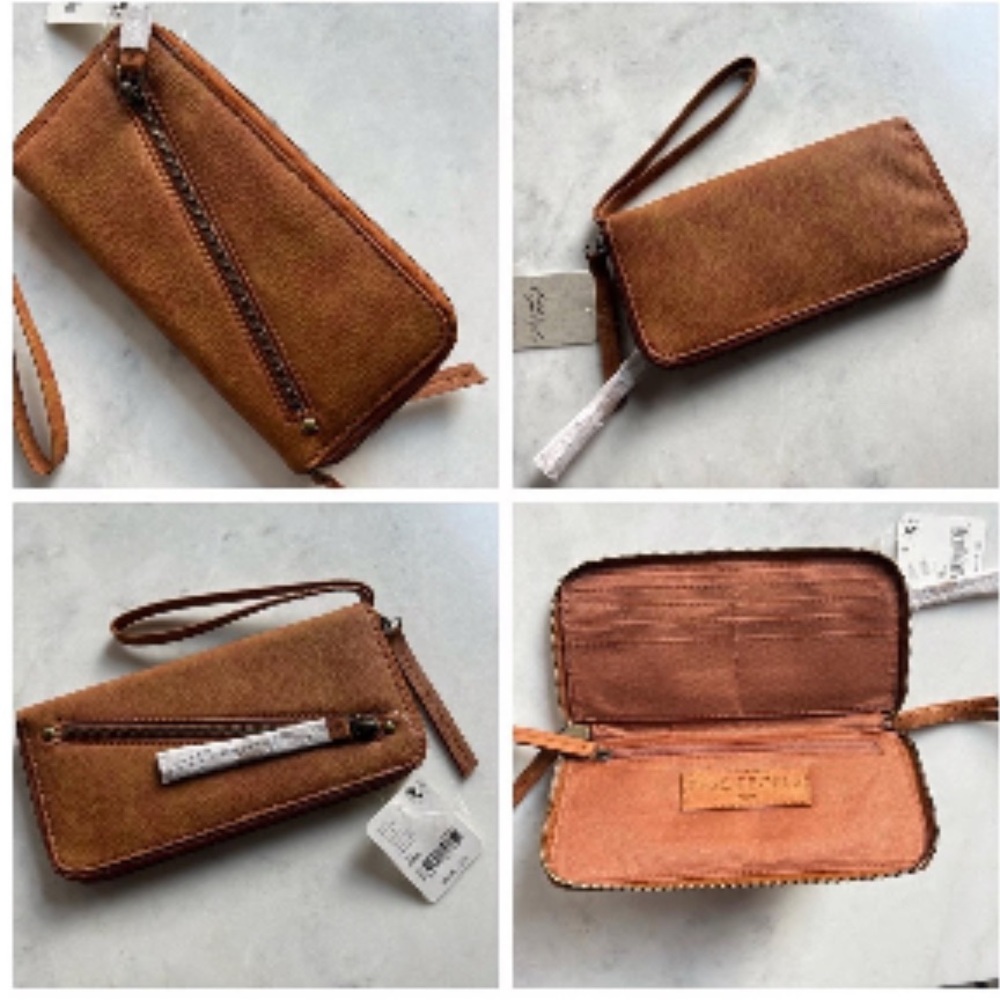 Free People Distressed Vegan Wallet New In Package!